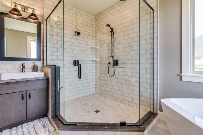 Modern Walk-in Shower with Glass Panel